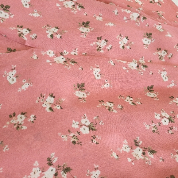 Reformation Trista Ruffle Sleeve Open Back Dress in Marlene NWT - Picture 3 of 13